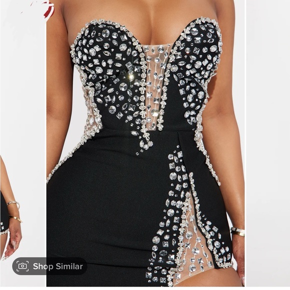 Fashion Nova Dripping Bandage Maxi Dress - Picture 3 of 3